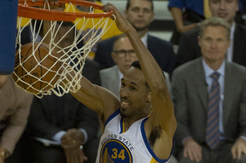 Golden State Warriors guard Shaun Livingston had six points in the first half of Game 6 Friday night. File Photo by Terry Schmitt/UPI