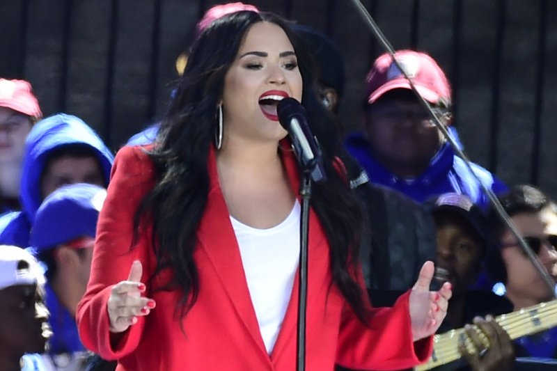 Demi Lovato shared a series of Boomerang videos and a body-positive message Thursday on Instagram Stories. File Photo by David Tulis/UPI