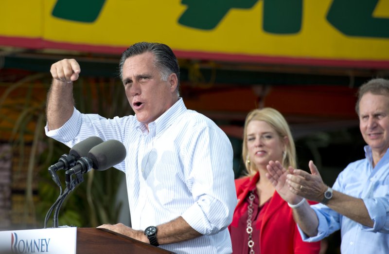 Presumptive Republican presidential nominee Mitt Romney will be the star attraction at this week's Republican National Convention, which convenes Monday. Aug. 13 file photo. UPI/Gary I Rothstein