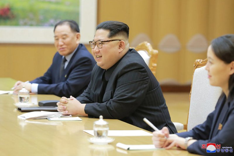 North Korea's Kim Jong Un has approved a meeting of the Supreme People's Assembly ahead of landmark summits with the United States and South Korea. Photo by KCNA/UPI