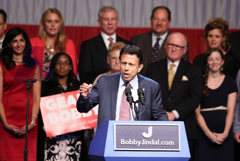 Louisiana two-term governor Bobby Jindal announces his candidacy for President of the United States Tuesday June 24, 2015 at Pontchartrain Convention Center in Kenner, Louisiana He joins a crowded field of candidates who have announced for the Republican Party Jindal was born in the United States after his parents immigrated from India. Photo by Ellis Lucia/UPI