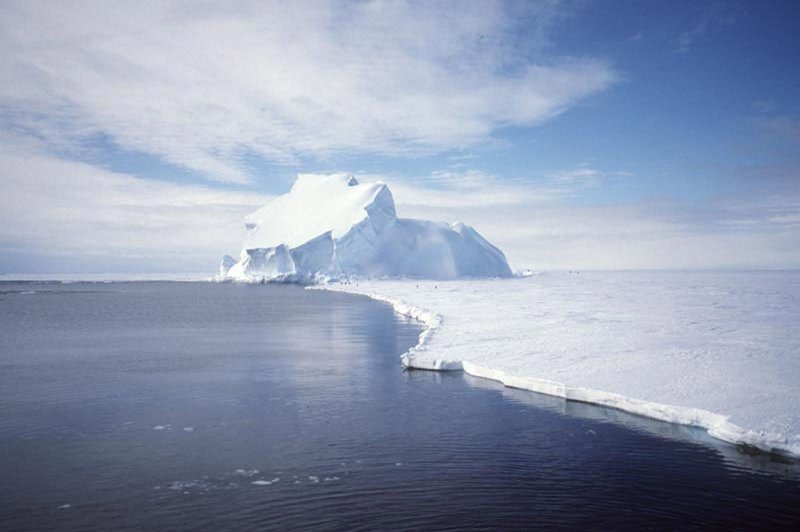 Ice shelves in Antarctica are likely to double their surface melting rate by 2050. Photo by Ben Holt Sr./NASA