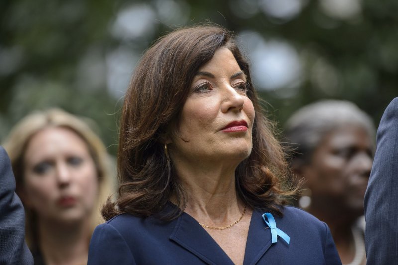 New York’s newest gun laws likely violate the Second Amendment, a U.S. District Court Judge said on Thursday, while temporarily halting some of the new legislation, a decision Gov. Kathy Hochul, D-N.Y., called disappointing. File Photo by Bonnie Cash/UPI