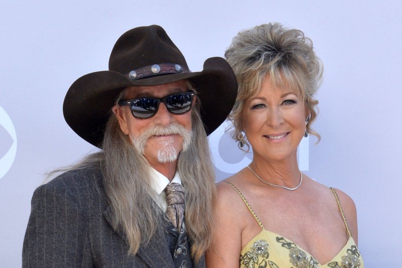 Dean Dillon (L) and Susie Dillon attend the 52nd annual Academy of Country Music Awards in Las Vegas in 2017. Dean Dillon will be inducted into the Country Music Hall of Fame this year. File Photo by Jim Ruymen/UPI