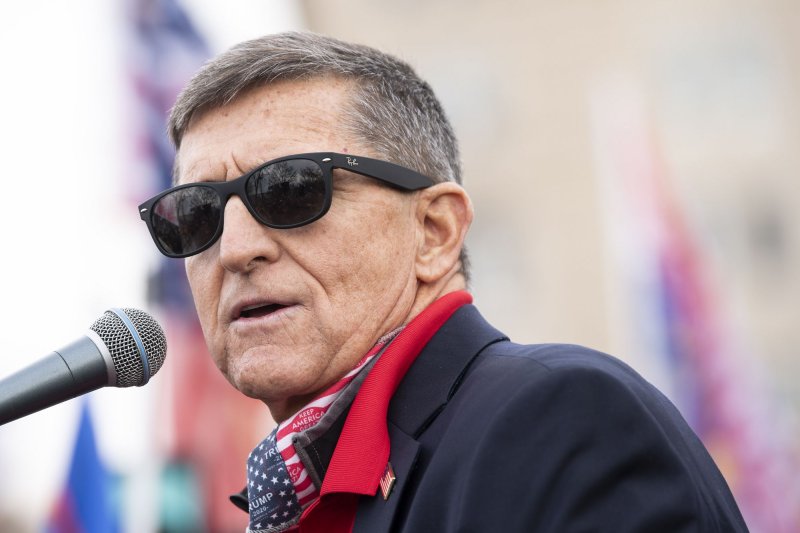 Michael Flynn testified Thursday before a Georgia grand jury that is investigating Republican attempts to undermine the results of the 2020 Presidential Election. File Photo by Kevin Dietsch/UPI