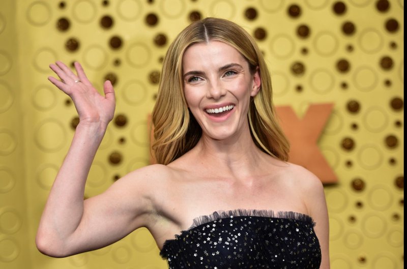 Betty Gilpin stars in the new Peacock series "Mrs. Davis." File Photo by Christine Chew/UPI