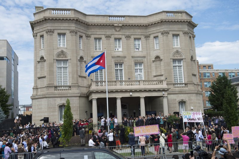 Fifteen Cuban diplomats were expelled Tuesday from the Cuban embassy in Washington, a response to a personnel reduction in the Havana embassy of the United States over a mysterious illness. File Photo by Kevin Dietsch/UPI