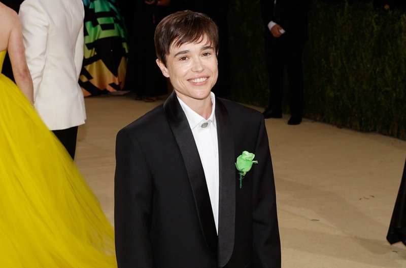 Elliot Page arrives for The Met Gala at The Metropolitan Museum of Art celebrating the opening of In America: A Lexicon of Fashion in New York City in 2021. File Photo by John Angelillo/UPI