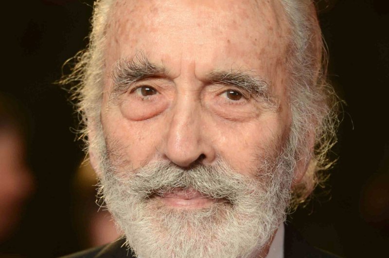 Christopher Lee attends the world premiere of "Skyfall" at the Royal Albert Hall in London on October 23, 2012. Photo by Paul Treadway/UPI