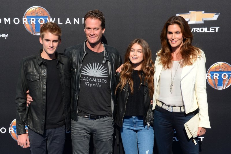 Cindy Crawford poses with her kids for Vogue