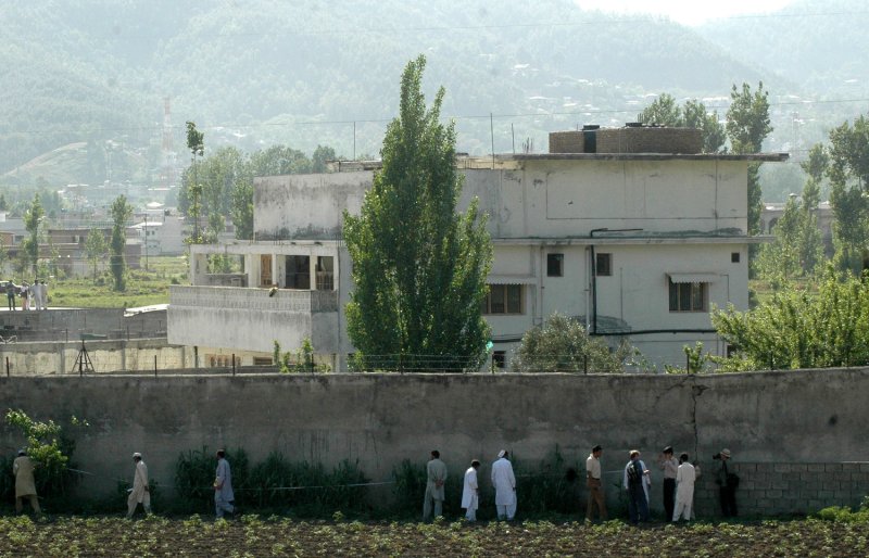 The backside of the million dollar compound where al-Qaida chief Osama bin Laden was hiding is shown surrounded by hills in Abbottabad, Pakistan on May 3, 2011. Osama bin Laden was killed by U.S. special forces in a firefight on May 1, 2011. UPI/Sajjad Ali Qureshi