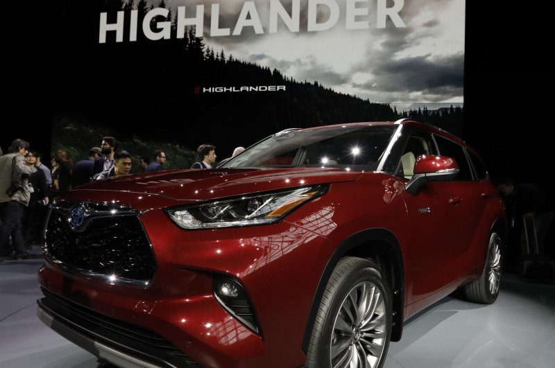 Certain 2018 and 2019 Toyota and Lexus models are affected in the recall, including the Toyota Highlander. File Photo by Peter Foley/UPI