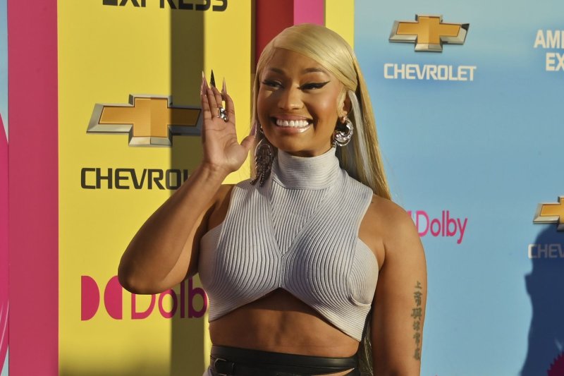 Nicki Minaj will emcee the MTV VMAs and give the world premiere performance of her song "Last Time I Saw You." File Photo by Jim Ruymen/UPI