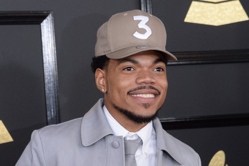 Chance the Rapper arrives for the 59th annual Grammy Awards on February 12. Chance has decided to donate $1 million to Chicago public schools located near where he grew up. File Photo by Jim Ruymen/UPI