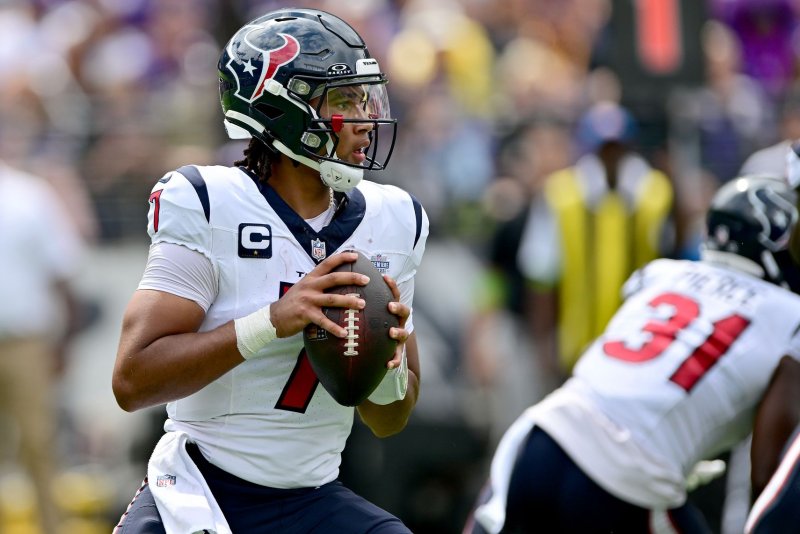 Houston Texans rookie C.J. Stroud is my top quarterback target on the Week 4 waiver wire. File Photo by David Tulis/UPI