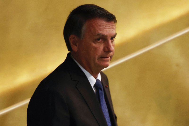 Brazil's high court on Thursday sentenced a supporter of former President Jair Bolsonaro (pictured at the United Nations, 2022) for his role in the Jan. 8, 2023, attempt to overthrow the government. File Photo by John Angelillo/UPI