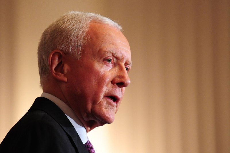 Sen. Orrin Hatch (R-UT) speaks at a press conference on increasing the debt ceiling and balancing the budget in Washington, D.C. on June 22, 2011. UPI/Kevin Dietsch