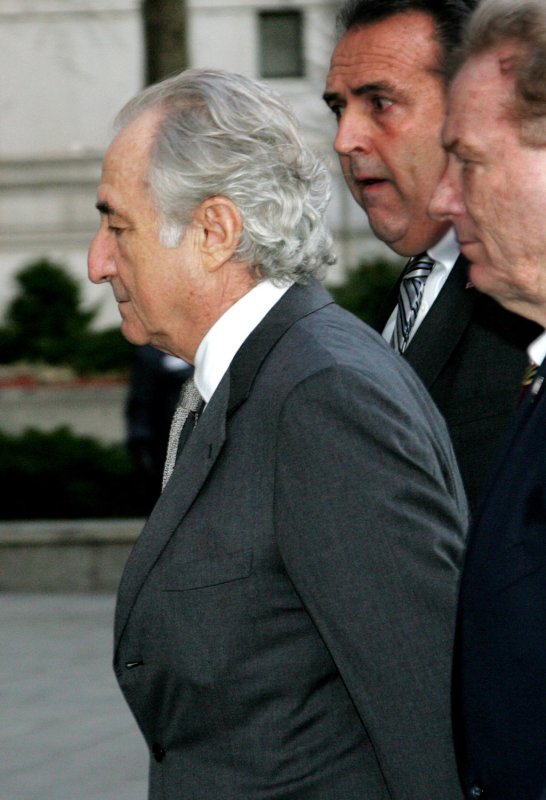 Bernard Madoff arrives at Federal Court where he is expected to plead guilty to securities fraud charges on March 12, 2009 in New York. UPI/Monika Graff | <a href="/News_Photos/lp/32db0a5089075a9ea43b35b4b44c996c/" target="_blank">License Photo</a>