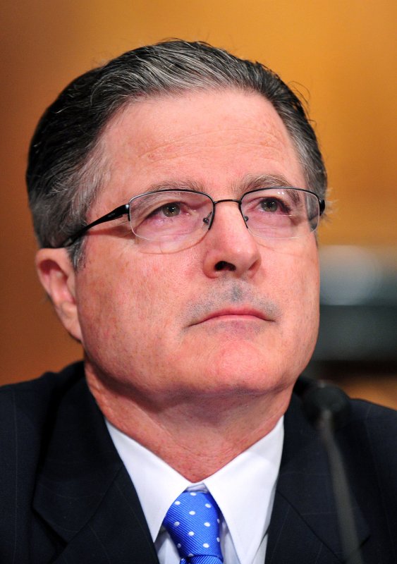 Chevron CEO and Chairman John Watson testifies during a Senate Finance Committee hearing on rising energy prices and oil and gas tax incentives in Washington on May 12, 2011. UPI File Photo/Kevin Dietsch