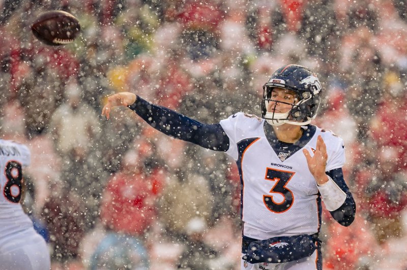 Drew Lock joined the Seattle Seahawks this off-season through a trade with the Denver Broncos. File Photo by Kyle Rivas/UPI