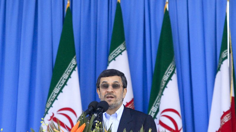 Iranian President Mahmoud Ahmadinejad in Tehran, Iran on April 17, 2012. UPI/Maryam Rahmanian