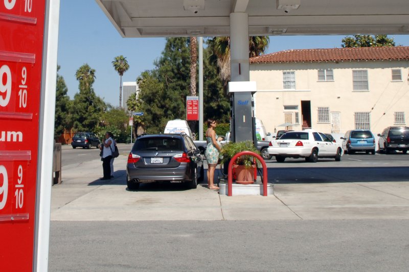 Retail gasoline prices remain at decade lows, though the U.S. picture is different depending on where you look, motor club AAA said in its weekly report. File Photo by Jim Ruymen/UPI