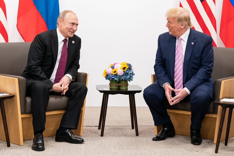 President Donald Trump (right) and Russian President Vladimir Putin, shown during the G20 Japan Summit last June, spoke via phone for the second consecutive day Friday. Photo by Shealah Craighead/UPI