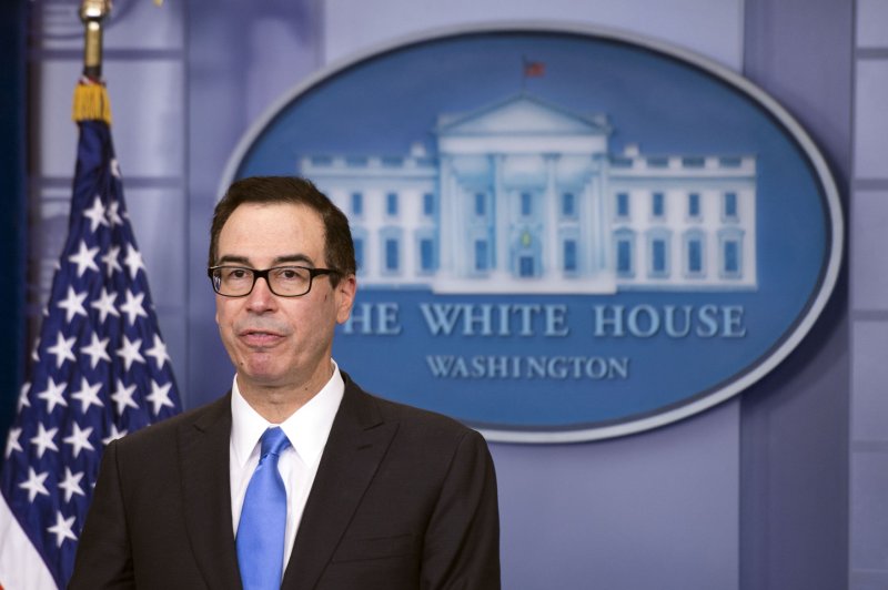 Treasury Secretary Steven Mnuchin says budget proposal will unleash U.S. economic potential, though a bipartisan chorus of voices from major oil and gas producing states worry about cuts to social welfare programs. Photo by Kevin Dietsch/UPI