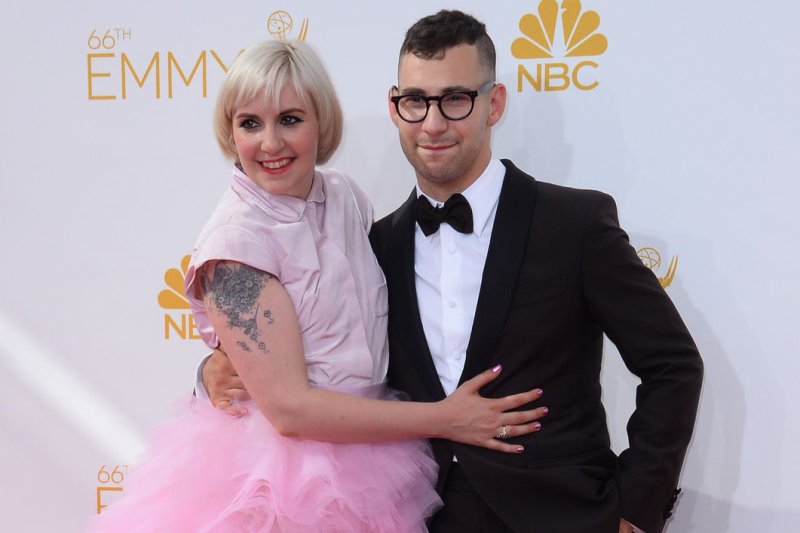 Lena Dunham (L) and Jack Antonoff called it quits after reportedly "growing apart." File Photo by Jim Ruymen/UPI | <a href="/News_Photos/lp/34676c78caeb68ef5cfebc718a2e5bbf/" target="_blank">License Photo</a>