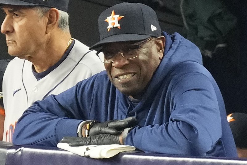 Houston Astros manager Dusty Baker led the team to the second title in franchise history this postseason. File Photo by Ray Stubblebine/UPI | <a href="/News_Photos/lp/9c87d7f6b4df5110a2e16c410108df28/" target="_blank">License Photo</a>