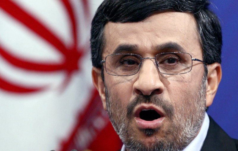 Iranian President Mahmoud Ahmadinejad said in a report non-oil exports this year would be $15 million more than last year. UPI/Maryam Rahmanian