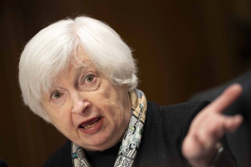 Treasury Secretary Janet Yellen sent a letter to Congress on Friday, saying that the government now will have a little more time -- until June 5 -- before it runs out of money to pay its bills. Earlier, Yellen had forecast a June 1 deadline. File Photo by Bonnie Cash/UPI