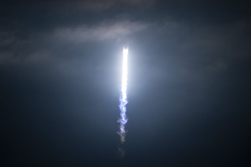 A SpaceX Falcon 9 launches the Crew-2 mission from Kennedy Space Center in Florida on April 23.&nbsp;File Photo by Pat Benic/UPI