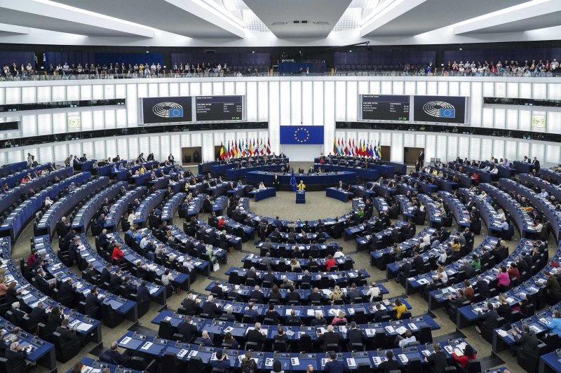 The European Parliament named Russia as a state sponsor of terrorism and its website was hit with a cyberattack Wednesday. File Photo by European Union/UPI | <a href="/News_Photos/lp/930242559756b1eacc037986a7e08604/" target="_blank">License Photo</a>