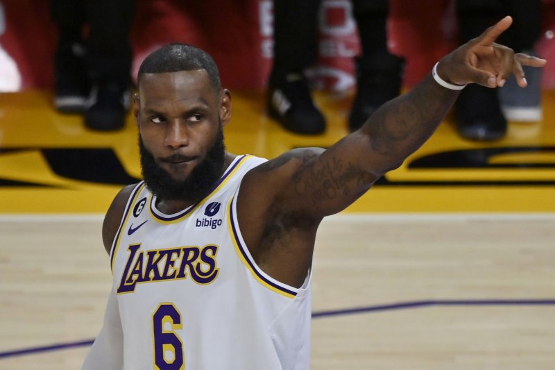 The NBA referees union said officials should have awarded LeBron James with a foul call and free throw attempts in the Los Angeles Lakers' loss to the Boston Celtics on Saturday in Boston. File Photo by Jim Ruymen/UPI