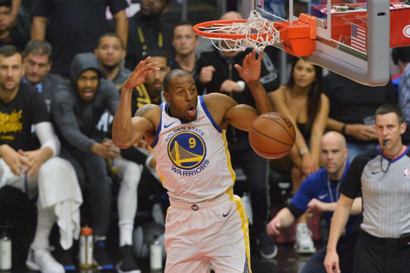 Golden State Warriors' forward Andre Iguodala won four titles with the franchise. File Photo by Jim Ruymen/UPI