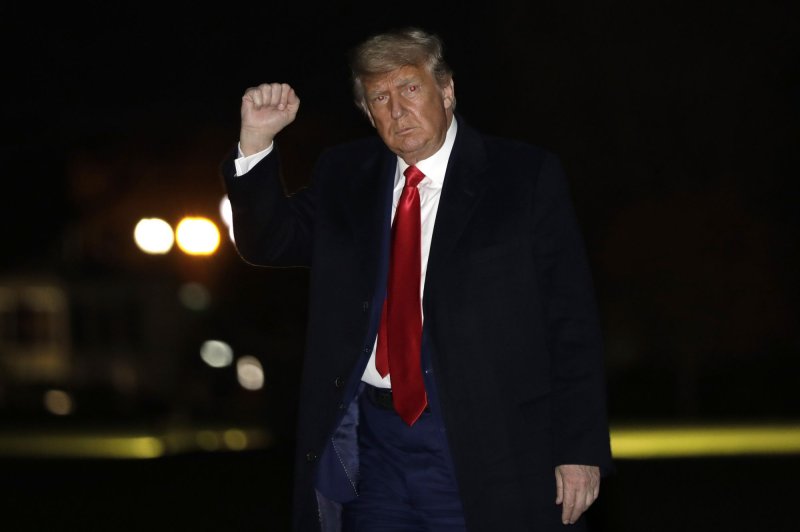 U.S. President Donald Trump on Sunday said he will travel to Georgia to participate in a&nbsp;Jan. 4&nbsp;rally in support of Republican candidates in the state's runoff election. Photo by Yuri Gripas/UPI