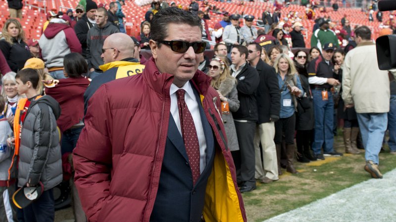 Washington Redskins owner Dan Snyder continues to defend the team's name, this time helped by a Native American Chief. Trouble is, the man is apparently not really a chief of any kind. UPI/Kevin Dietsch