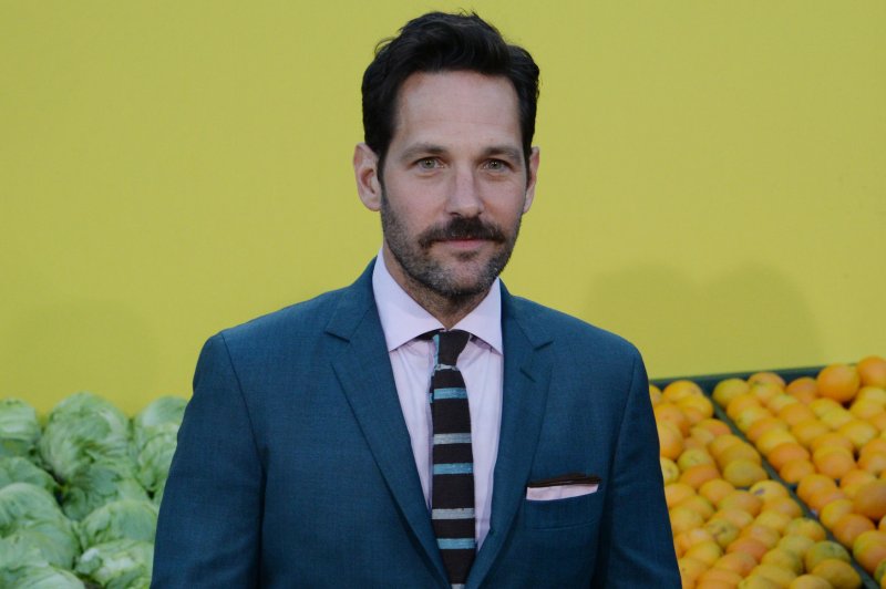 Paul Rudd appears as Marvel superhero Ant-Man alongside Evangeline Lilly as the Wasp in a new set photo from "Ant-Man and the Wasp." File Photo by Jim Ruymen/UPI | <a href="/News_Photos/lp/8f74d2c83fa56432a0b996a2cac8b6be/" target="_blank">License Photo</a>