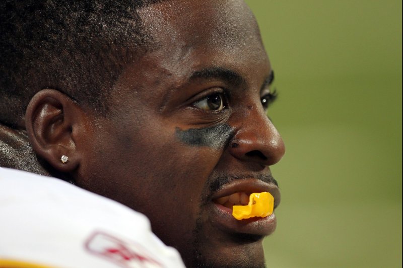 Clinton Portis is to be sentenced Jan. 6 when he faces up to&nbsp;10 years in prison for charges stemming from his involvement in a scheme to defraud the NFL's healthcare program for retired players and their families. File&nbsp;Photo by BIll Greenblatt/UPI
