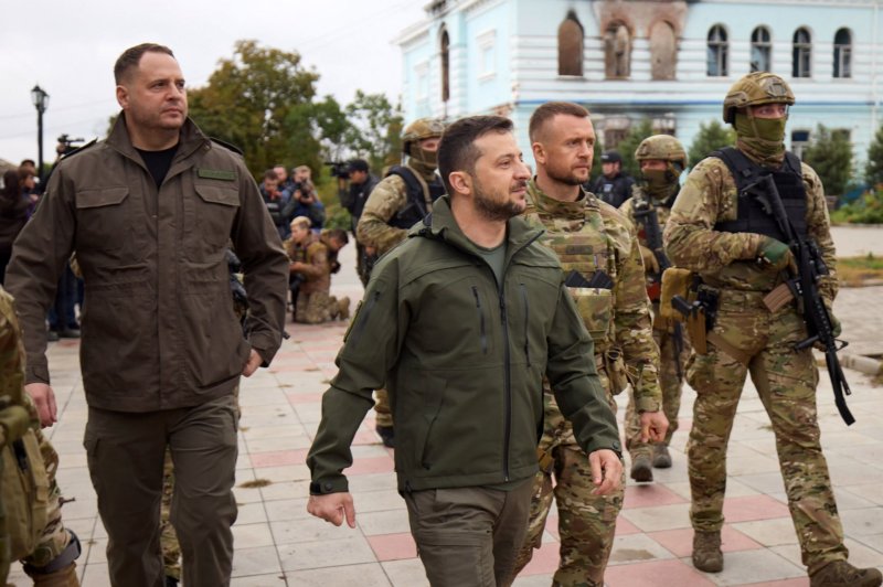 The Biden administration has approved an additional $1.1 billion in security assistance to Ukraine, as Ukrainian President Volodymyr Zelensky and the country's armed forces battle Russia following its unprovoked invasion. Photo by Ukrainian President Press Office/UPI | <a href="/News_Photos/lp/129ab01eee819d54c1b7db684f313661/" target="_blank">License Photo</a>