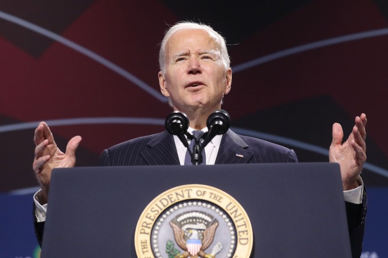President Joe Biden was critical of the tech industry in an op-ed from the Wall Street Journal Wednesday, calling on Democrats and Republicans to push bipartisan legislation to hold big tech companies accountable for how they use consumers' data. Photo by Michael Reynolds/UPI