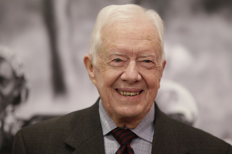 Former President Jimmy Carter announced Wednesday he has cancer. The disease was discovered last week when he had surgery to remove a mass on his liver. File photo by John Angelillo/UPI