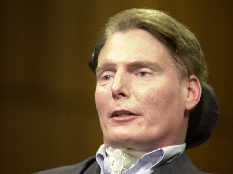 Christopher Reeve was honored at New York Comic Con on Saturday. (UPI/Joel Rennich)