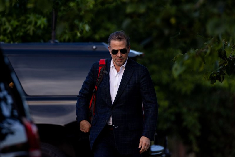 Hunter Biden has been indicted on nine tax-related charges, the Justice Department said Thursday. File Photo by Julia Nikhinson/UPI