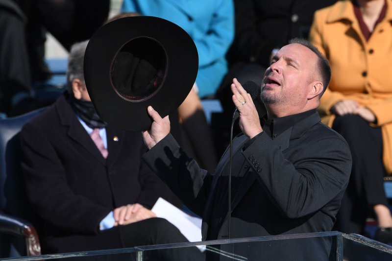 Garth Brooks canceled five upcoming concerts on his live stadium tour citing a "new wave" of COVID-19 cases throughout the country. File&nbsp;Photo by Pat Benic/UPI