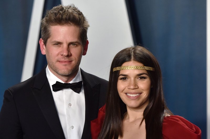 America Ferrera (R), pictured with Ryan Piers Williams, looked back on her year, which included the birth of her second child, daughter Lucia, in May. File Photo by Christine Chew/UPI