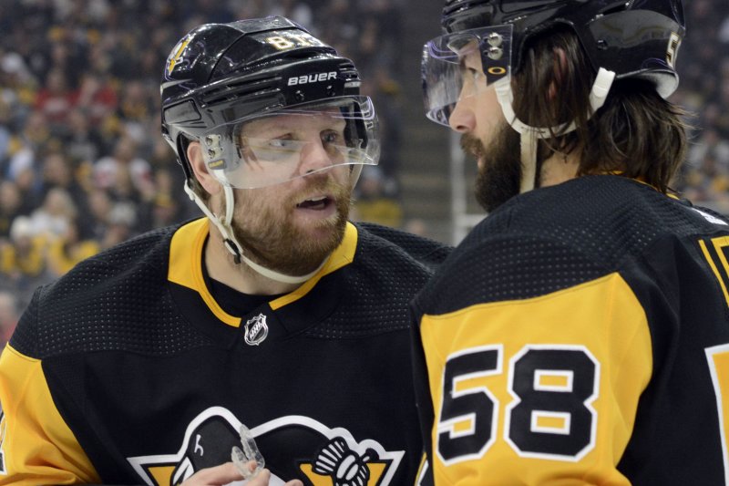 Longtime NHL forward Phil Kessel scored his 400th goal in a win over the San Jose Sharks on Tuesday in San Jose, Calif. File Photo by Archie Carpenter/UPI