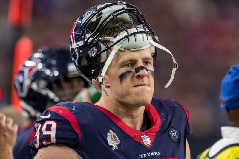 Former Houston Texans defensive end J.J. Watt has signed a two-year contract with the Arizona Cardinals. File Photo by Trask Smith/UPI