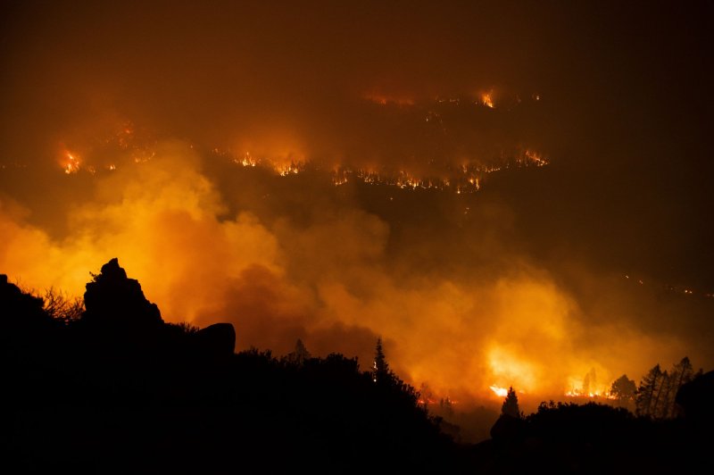 Wildfire smoke was significantly associated with spontaneous preterm birth, investigators found. File Photo by Peter DaSilva/UPI